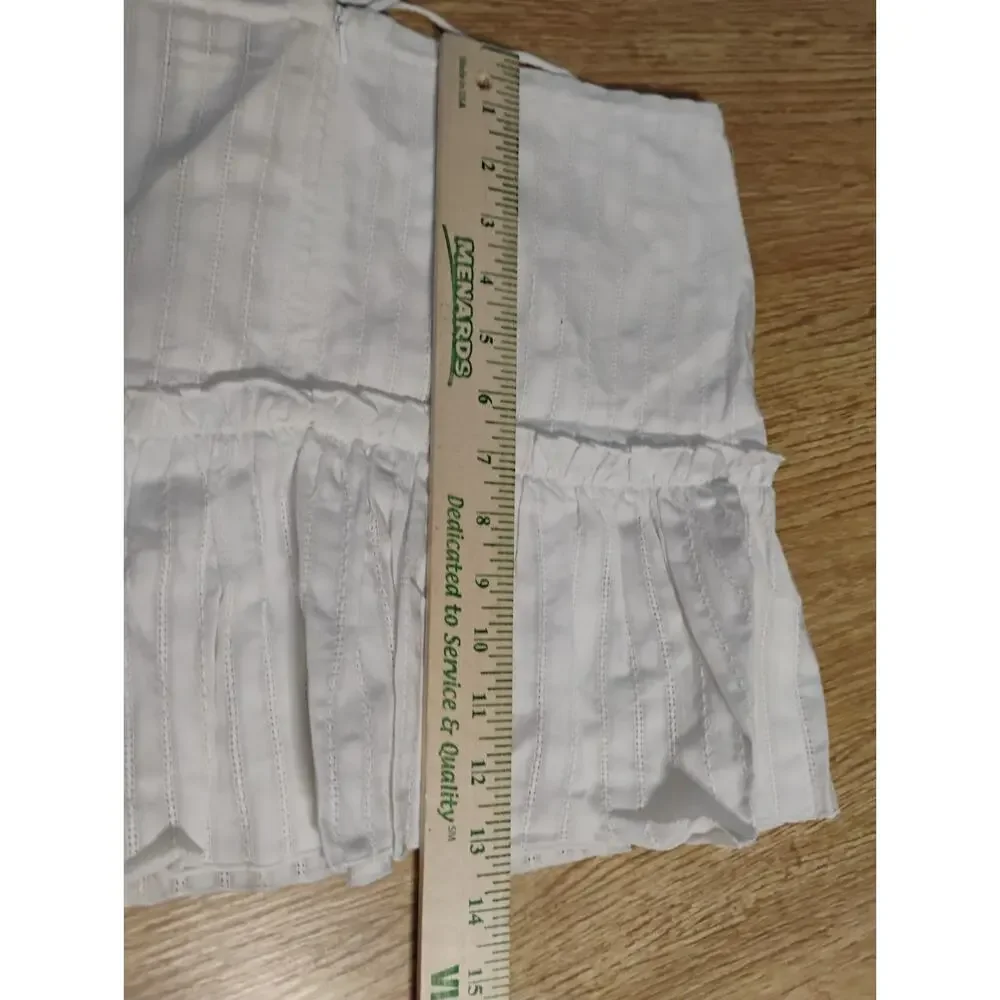 Mexx White Bubble Skirt Waist Mini Cotton Tiered A2718 Womens 0